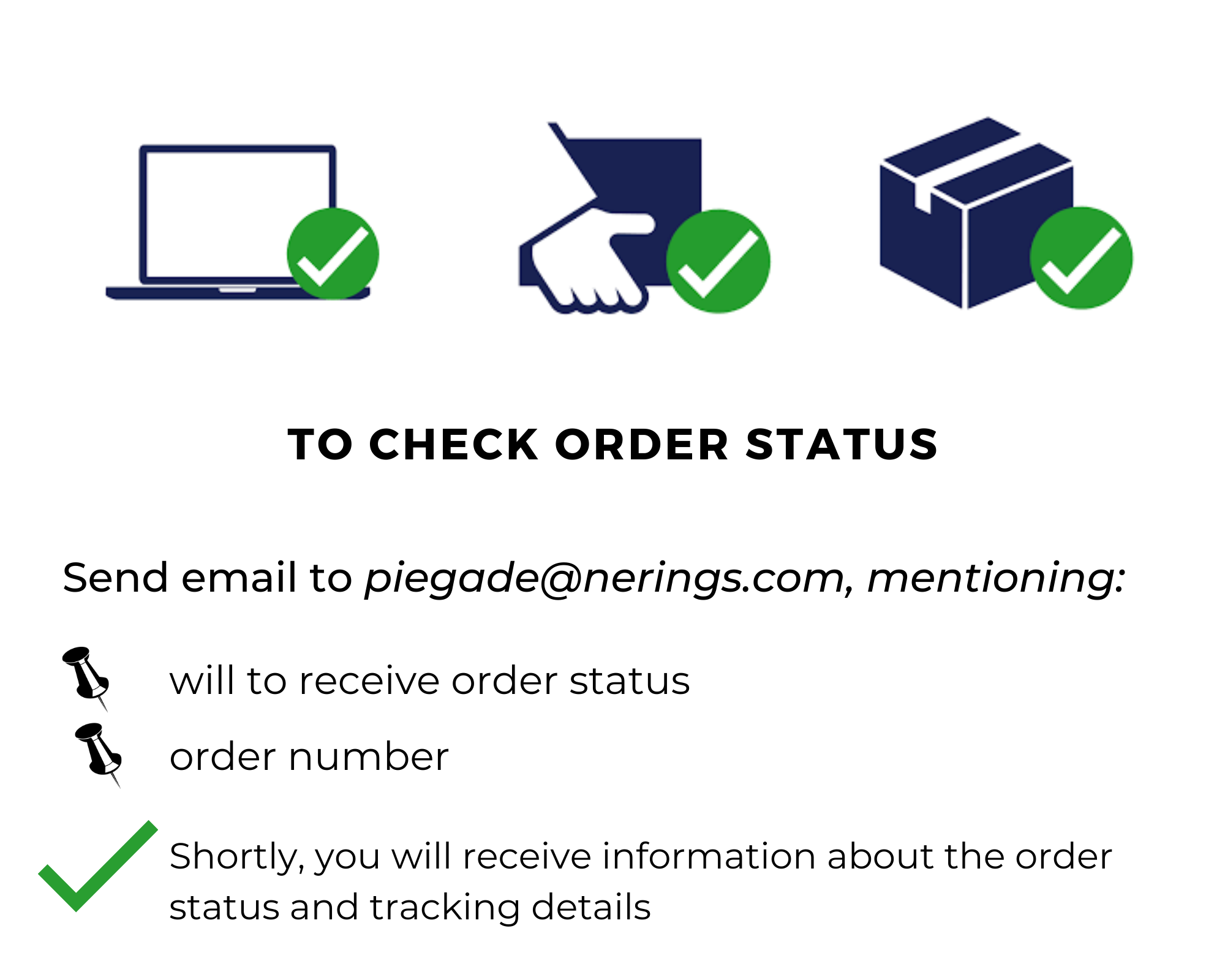 TO CHECK ORDER STATUS